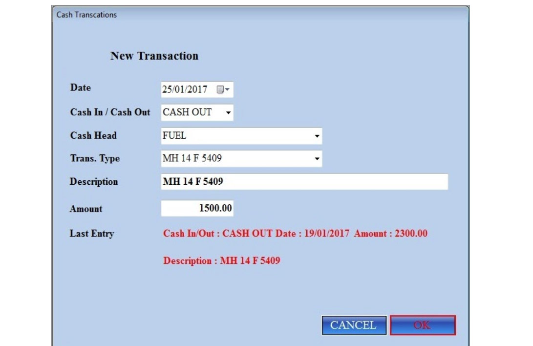 Cash In – Cash Out Transcations